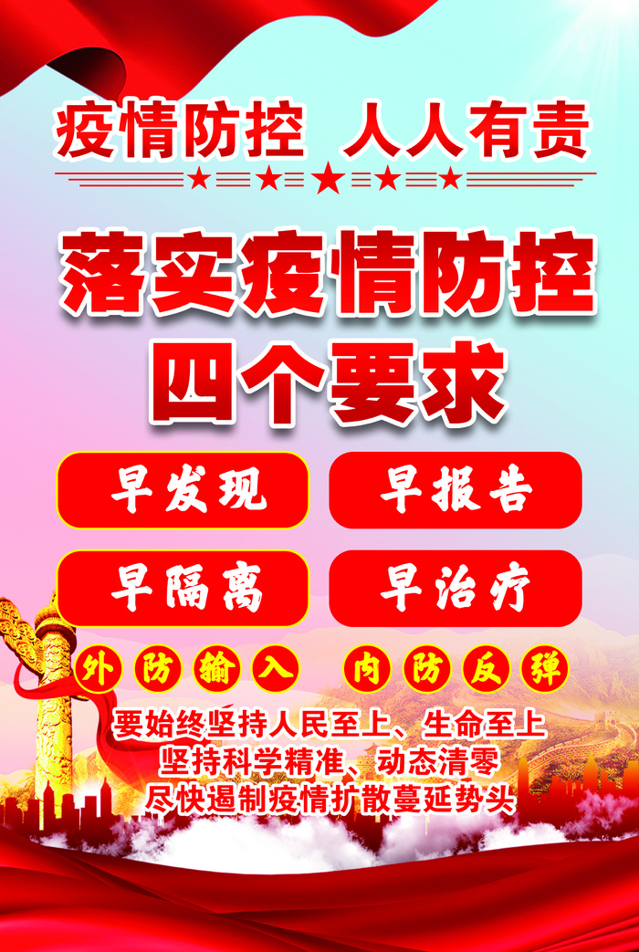 疫情防控海报宣传栏挂图设计