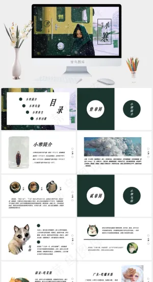 二十四节气PPT模板ppt模版预览图