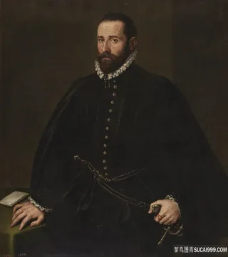 丁托列托，雅格布·罗布斯蒂-骑士肖像油画