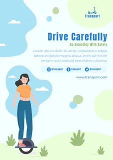 交通安全卡通海报