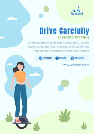 交通安全卡通海报