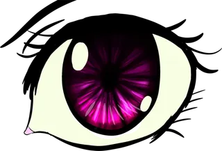 紫色眼睛卡通简笔素材