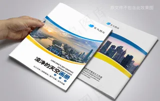 大气通用波浪线条公司画册封面