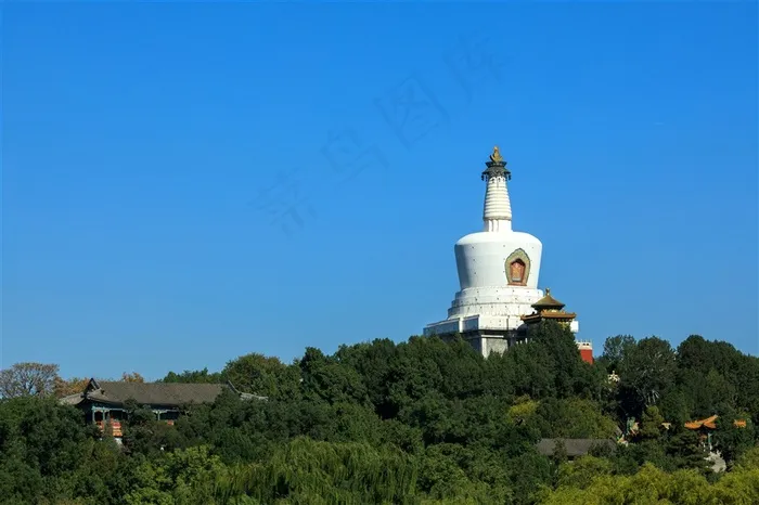 北京北海公园白塔图片