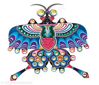 七彩孔雀风筝纸鸢民俗节日图片