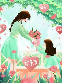 母亲节 母亲节插画 母亲节宣传 母亲节 母亲节插画 母亲节宣传
