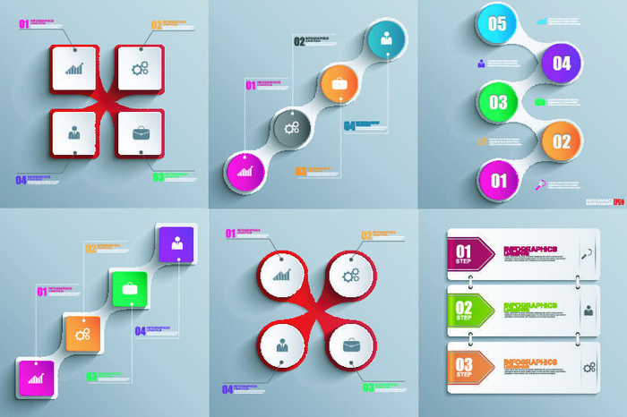 ppt素材3d数据图表模板可视化图形统计标签矢量图标模型ai源文件