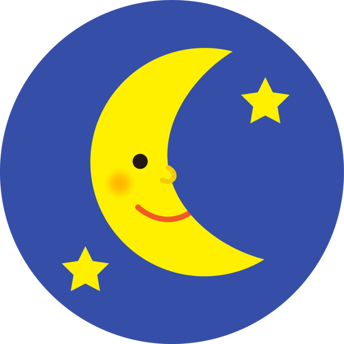 蓝色卡通风月亮星星