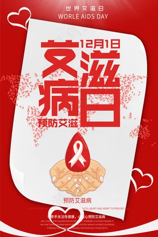 艾滋病海报宣传图