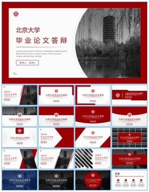 20种封面设计版式论文答辩通用ppt模板预览图