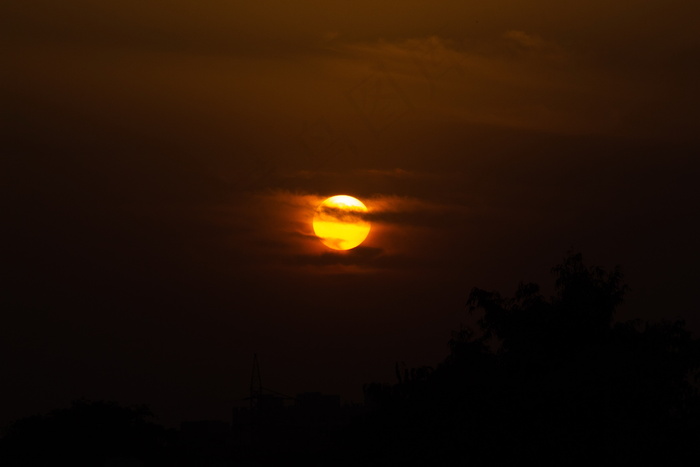 夕阳天空高清图片