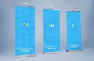 易拉宝样机 易拉宝效果图