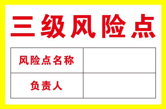 三级风险点工地施工安全模板cdr矢量模版下载