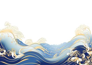 国潮海浪浪花底边