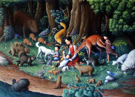 生灵油画图片 生灵油画图片