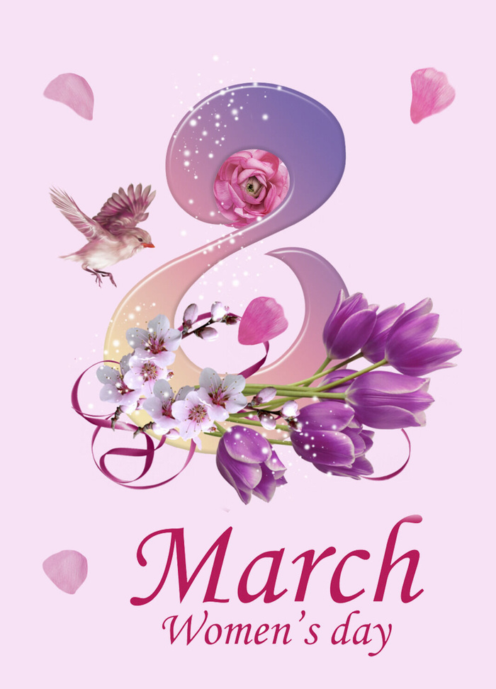 三八妇女节女神节贺卡素材