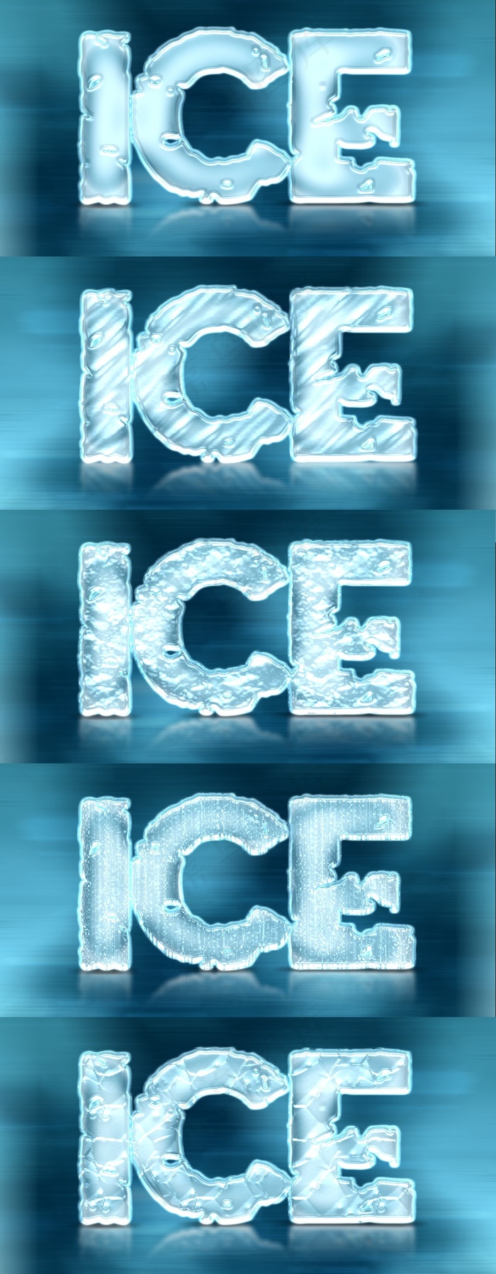 ps冰雪效果文字特效（可编辑）(1080x2772)psd模版下载