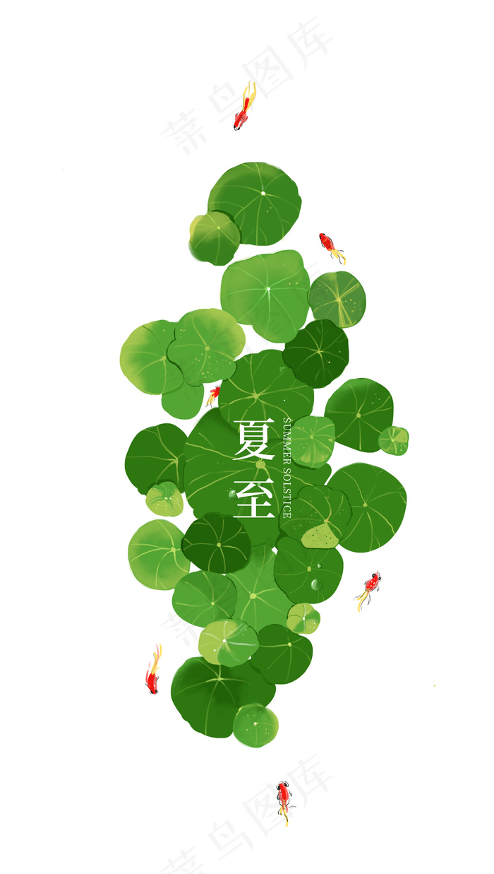 中国夏至节气psd模版下载