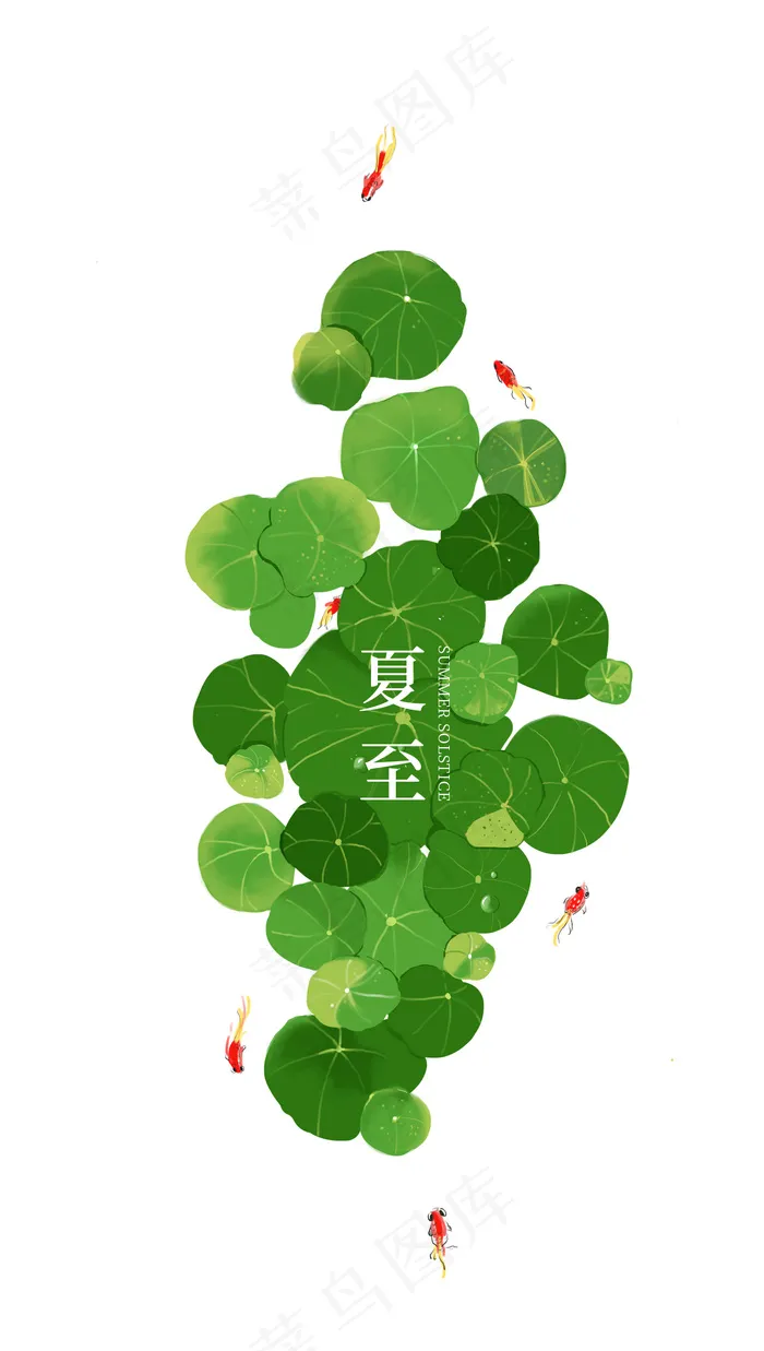 中国夏至节气psd模版下载
