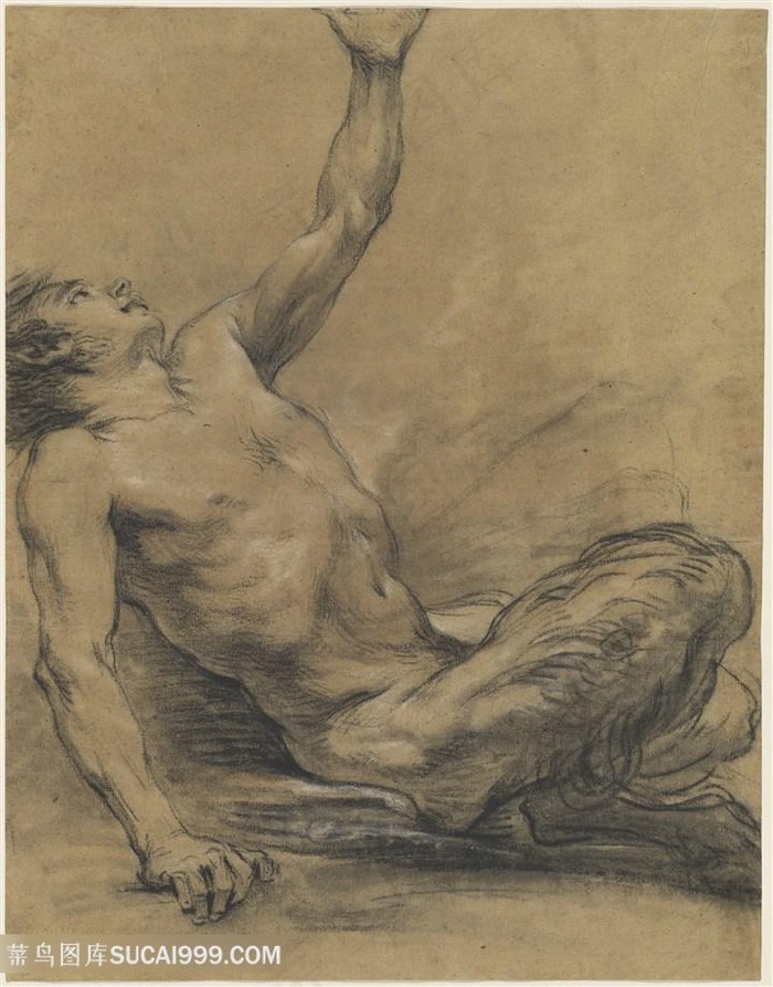 男士素描艺术装饰画