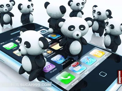 手机与立体熊猫