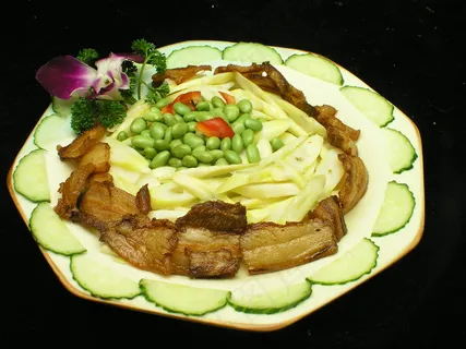 家常菜|美食|菜谱|菜单|0468毛豆竹笋炒咸肉 家常菜|美食|菜谱|菜单|0468毛豆竹笋炒咸肉