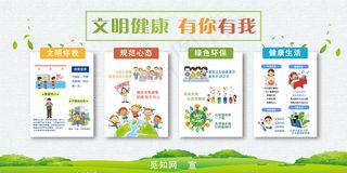 绿色文明健康有你有我展板