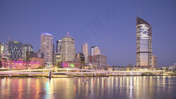 布里斯班鸟瞰夜景图片 布里斯班鸟瞰夜景图片