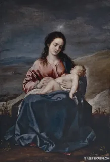 卡诺，阿隆索母子风景画油画