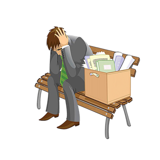 失业离职没工作男人崩溃男