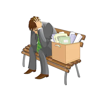 失业离职没工作男人崩溃男