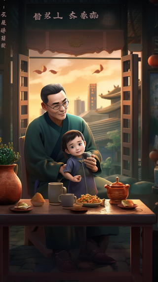 父亲 父亲节 温馨 坚强 爱护 关怀 教育 快乐 幸福 父爱