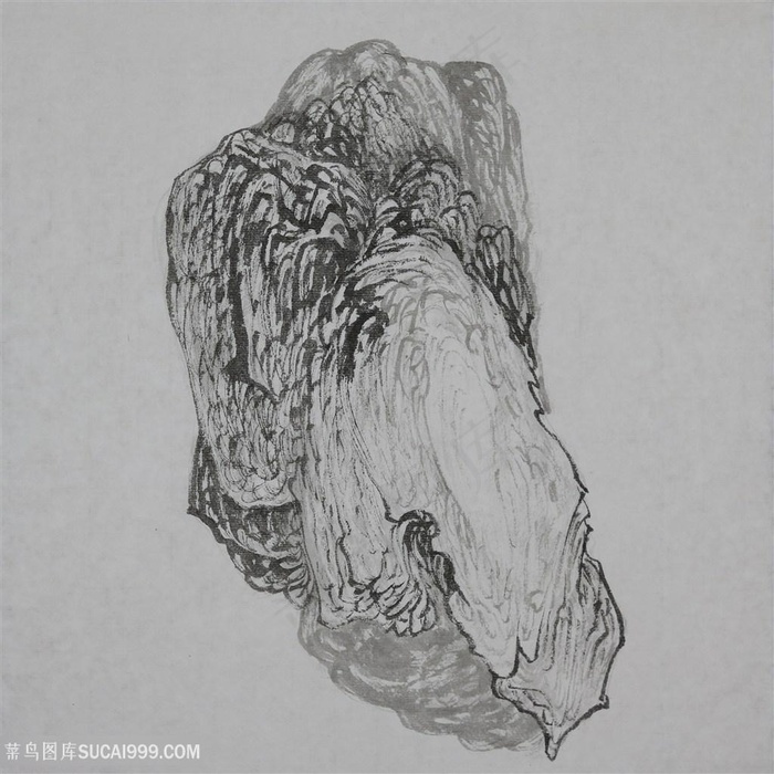 王军河工笔山水青绿山水传统山水皴法国画界画鬼脸皴袁江袁耀乱麻皴2