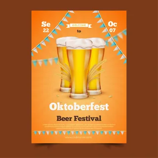 酒吧酒类海报 啤酒节