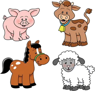 畜牧养殖业动物卡通素材