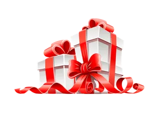 礼盒两个红丝带