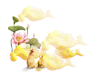 兔子中国风兔年