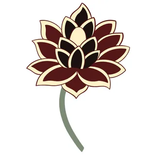 复古中国风国潮敦煌花纹花草插画手绘装饰小元素PSD素材