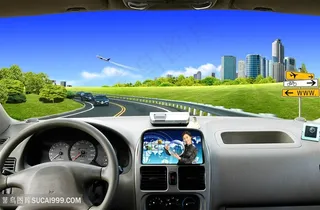 高楼大厦草地韩式自然背景