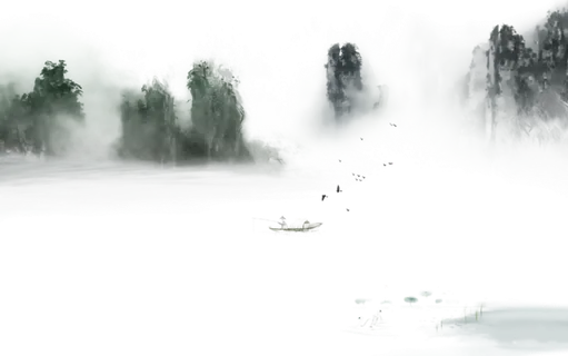 山水画素材中国风水墨画素材元素中国画