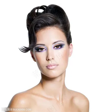 美容美发素材 国外时尚美女发型特写