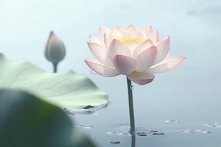 简约雾面荷花池塘背景