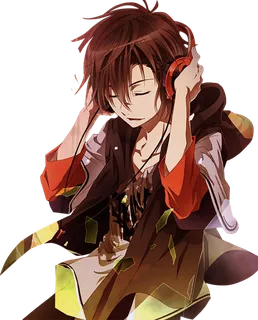 耳机男孩人物素材卡通