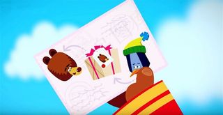 一张可爱的明信片