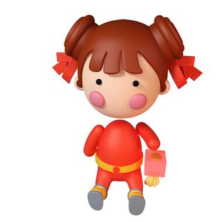 职业人物购物玩偶手办立体办公场景卡通小人元素PNG设计素材模板