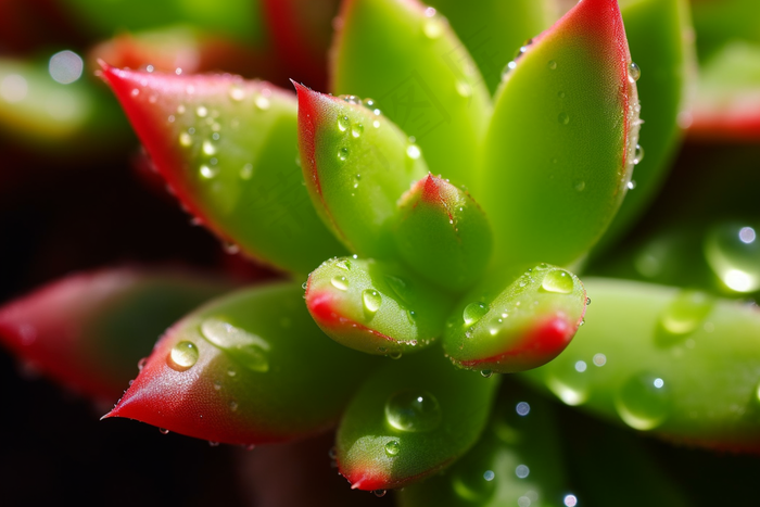 多肉植物盆栽摄影图(4032x2688)