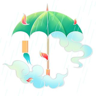 二十四节气谷雨创意插画