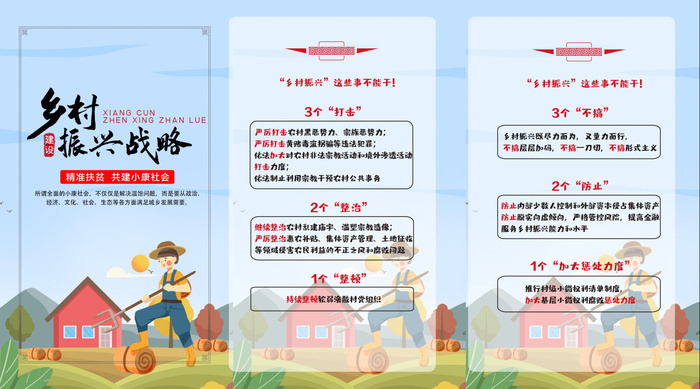 清新大气乡村振兴战略海报