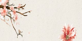 中国风传统水墨古风古典展板边框工笔画PS海报背景平面设计素材