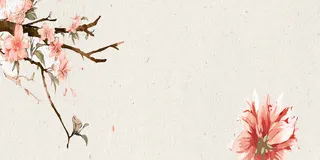 中国风传统水墨古风古典展板边框工笔画PS海报背景平面设计素材